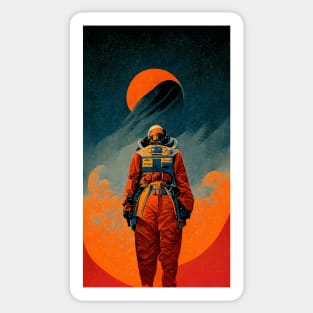 Space Suite Retro Scifi design Sticker